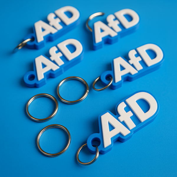 5x AfD Schlüsselanhänger – Statement fürs Schlüsselbund (wahlweise mit Ring)