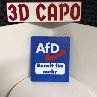 AfD Lightbox – 3D-gedrucktes LED-Schild mit dem Slogan „Bereit für mehr“