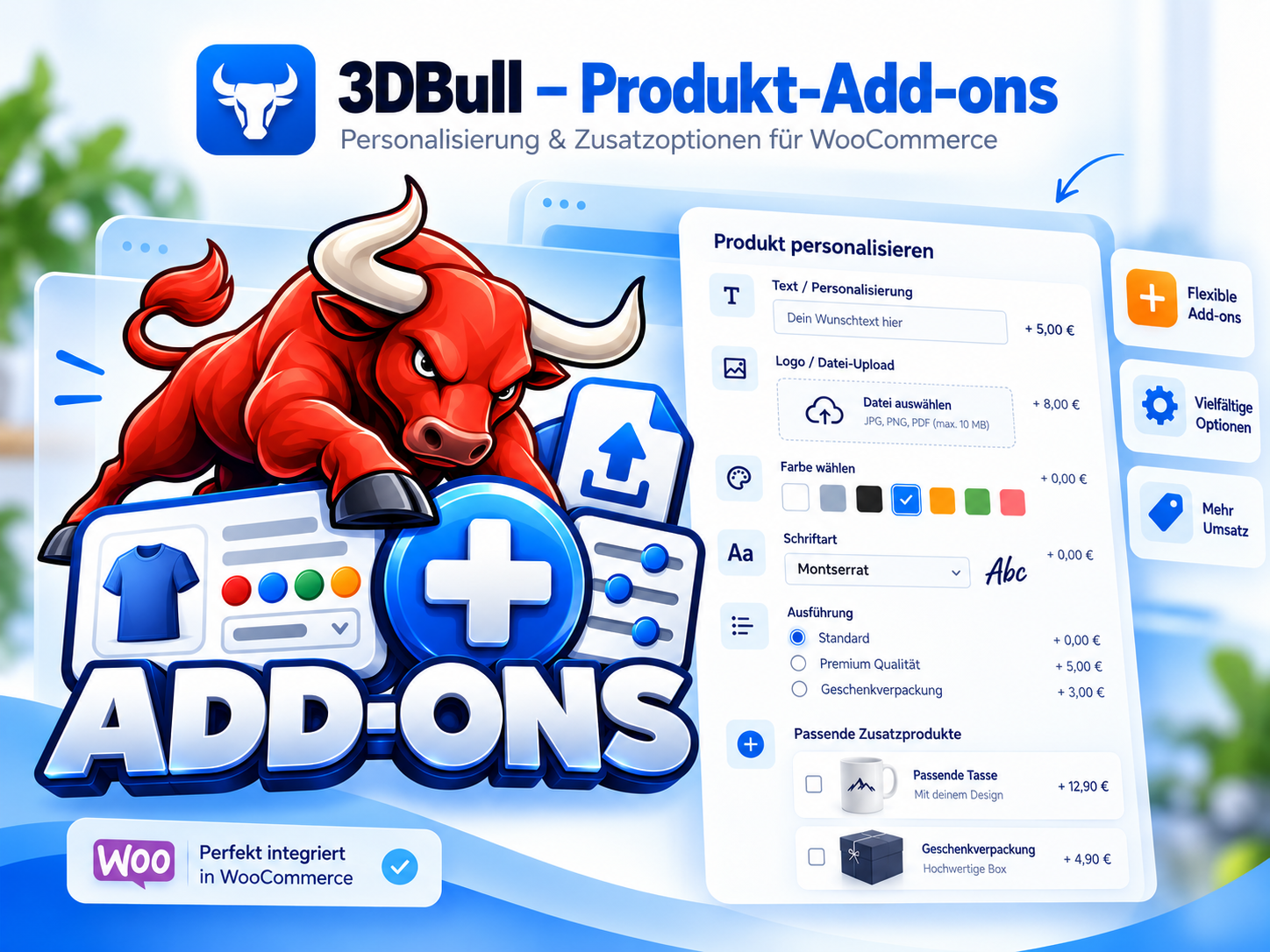3DBull Produkt-Add-ons für WooCommerce